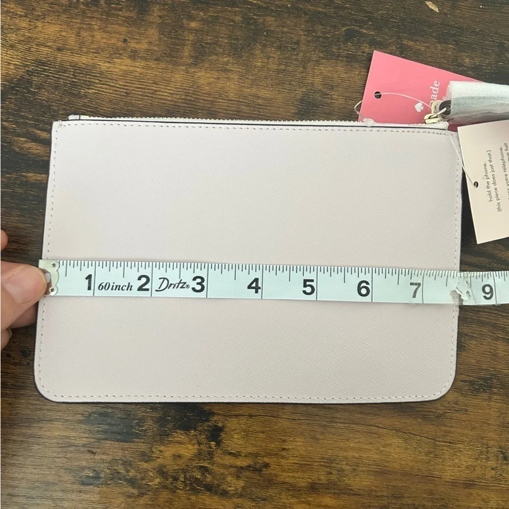 NWT Kate Spade Blush Pink Wristlet Neutral Casual Formal Party Classic
